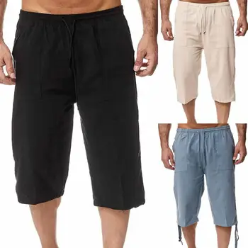 Günlük erkek pantolonları Erkek Eşofman Altı Tüm Maç İpli Çok Cepler kapri pantolonlar Cilt Dostu