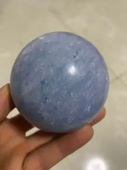 Güzel Doğal Mavi Kalsit Kristal Küre Doğal Enerji Kristal Top 60-65mm