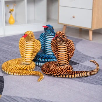 Güzel Simülasyon Yılan peluş oyuncaklar Dev Yılan Cobra hayvanlar python Yumuşak Dolması Bebekler Doğum Günü Hediyeleri çocuk oyuncakları Ev Dekor