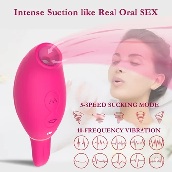 Güçlü Klitoris Enayi Vibratör Kadın Dil Meme Klitoris Enayi Oral Oral Seks Vakum Stimülatörü mastürbasyon için seks oyuncakları