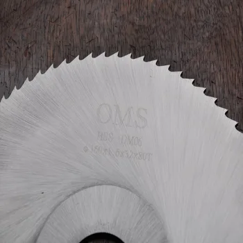 HSS DM05 yapımı 160*32/27/25.4/*0.6-1.5*32-160z makinesi testere bıçakları dilme diski takı kesme için altın çubuk gümüş tanrı kesme