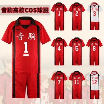 Haikyuu!! Nekoma Lisesi Cosplay Kostüm Tetsurou Kuroo Kenma Kozume Beyaz ve Kırmızı Formalar Spor Üniforma Boyutu S-XXXL