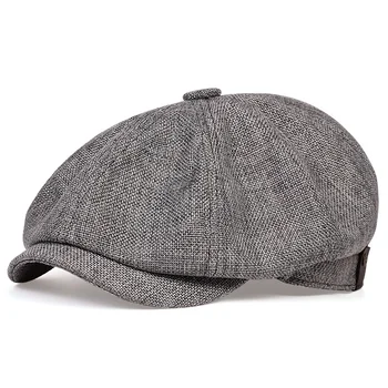 Ilkbahar ve Sonbahar Retro Bere Şapka Ayarlanabilir Newsboy Şapka Erkekler için Düz Kap Erkek İrlandalı Cabbie Gatsby Şapka