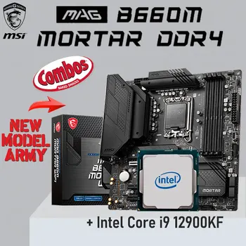 Intel Core Kiti i9 12900KF + MSI MAG B660M HARÇ DDR4 128GB LGA 1700 M. 2 PCI-E 4.0 Anakart B660 Placa-mãe Masaüstü Mikro ATX