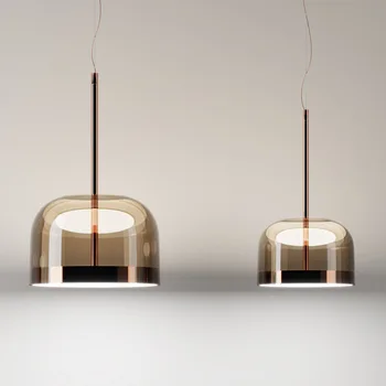 Iskandinav Ins LED kolye ışıkları Tasarımcı Cam Hanglamp Oturma Odası Yatak Odası Başucu Bar Dekor Modern Ev Loft Mutfak Armatürü