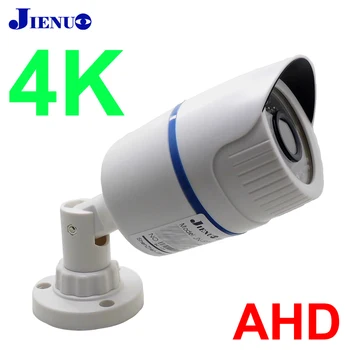 JIENUO 4K AHD Kamera Güvenlik Gözetleme CCTV Açık Su Geçirmez Kızılötesi Gece Görüş 8mp Hd Beyaz Ev Kamera AHD TVI CVI CVBS