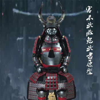 Japon samuray zırhı Cosplay parti Film sahne performansı kostümleri Japon savaşçı zırhlar El Işi Gerçek Zırh