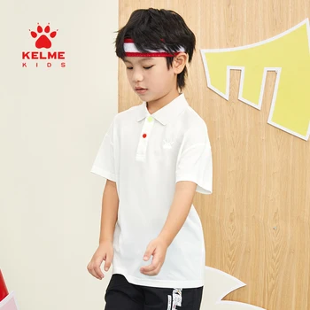 KELME ÇOCUK çocuk giyim Erkek T-Shirt Yeni Çocuk Spor Rahat Kısa Kollu Baskılı POLO GÖMLEK Moda 5224PL3015