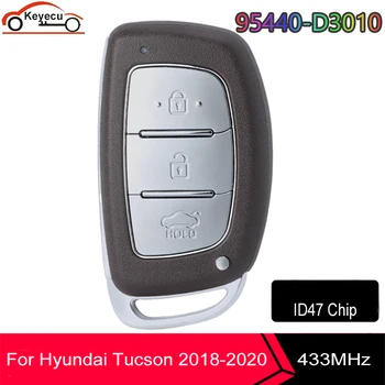 KEYECU Satış Sonrası 3 Düğme akıllı anahtar 2018 2019 2020 Hyundai Tucson akıllı anahtar Uzaktan ID47 Çip 433MHz 95440-D3010