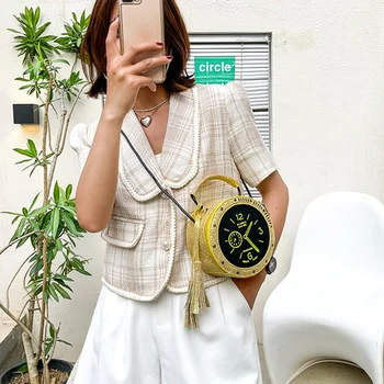 Kadın Moda Yuvarlak Çanta Tasarımcısı Püskül İzle Tarzı omuzdan askili çanta Kadın Yüksek Kaliteli Pu Deri Çapraz Çanta Kadın 2021 Yeni