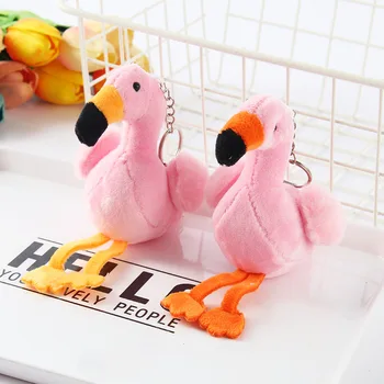 Kawaii Flamingo Kuş Peluş Anahtarlık Oyuncak Kolye Oyuncak Bebek Çantası Aksesuarları Anahtarlık Çocuk Kawaii Doğum Günü Kız Hediye