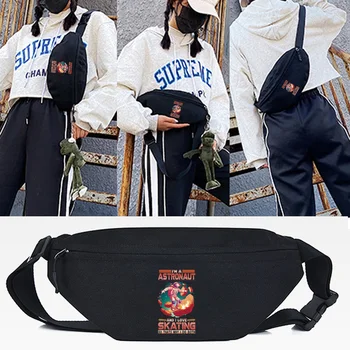 Kaykay Baskı Bel Çantaları Erkekler Kadınlar için Crossbody Çanta Casual Hip Hop Streetwear Göğüs Paketi Çok Fonksiyonlu kol çantası Çanta