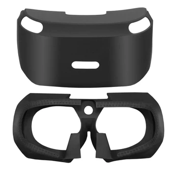Kaymaz Silikon Cilt Sony PS VR1 3D Görüntüleme Camı Koruyucu Kılıf PS4 VR PSVR Kulaklık Kapağı Siyah