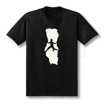 Kendi oluşturmak Yeni Stil Rahat Kaya Tırmanışları O Boyun T Gömlek erkek tişört Erkek Streetwear Pamuk Adam Rahat TShirt