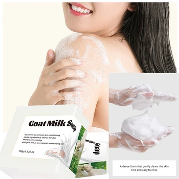Keçi Sütü El Yapımı Sabun Yağ Kontrolü Ve Cilt Temizleme Glutatyon Cilt Beyazlatma Sabunu Siyah Cilt Kokulu Sabun İyilik Banyo