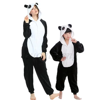 Kigurumi çocuk Onesie Kız Erkek Unicorn Pijama Pazen Çocuklar Panda Pijama Takım Hayvan Pijama Kış Dikiş Pijama