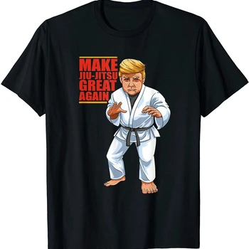 Komik Donald Trump Demokrat-Brezilya Jiu-Jitsu, BJJ erkek tişört. Yaz Pamuk Kısa Kollu O-Boyun Unisex T Shirt Yeni S-3XL