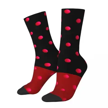 Komik Mutlu erkek Çorap Retro Kırmızı Siyah Retro Harajuku Hip Hop Yenilik Rahat Ekip Çılgın Çorap Hediye Desen Baskılı