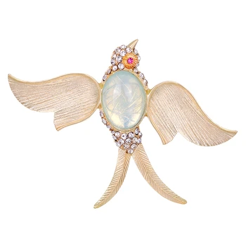Komik Sevimli Emaye Kristal Kuş Broş Bayanlar Hayvan Broş Pin Takı Hediye Kız Moda Taklidi Pimleri