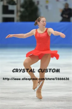 Kristal Özel artistik patinaj Elbiseler Kızlar İçin Yeni Marka Buz Pateni Elbiseler Rekabet DR4524