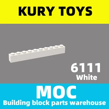 Kury Oyuncaklar DIY MOC 6111 100 adet Yapı taşı parçaları Tuğla 1x10 oyuncak tuğla