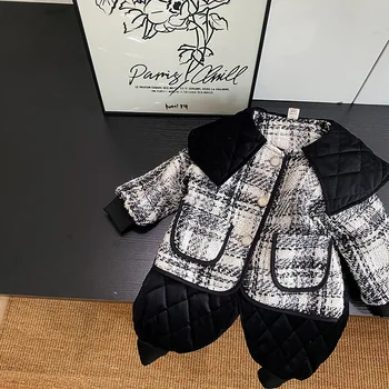 Kızlar Tatlı Prenses 2 ADET Giysi Set Kış Bebek Çocuk Kürk yaka Ceket + Pantolon Kıyafet Kadife Kalın Suit