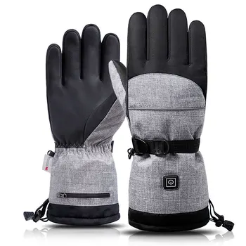 Kış elektrikli ısıtmalı eldiven rüzgar geçirmez bisiklet sıcak USB şarj edilebilir ısıtma kayak eldivenleri erkekler kadınlar için