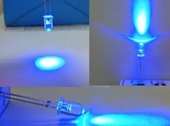 LED Ekran Aydınlatma Kaynağı Yuvalı 5mm Mavi LED Diyot