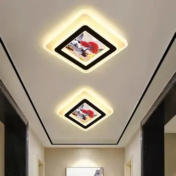 LED Manzara Boyama Tavan Lambası Giriş Balkon Koridor Koridor Vestiyer Koridor Lamba Modern Akrilik Karikatür Lampa 12W