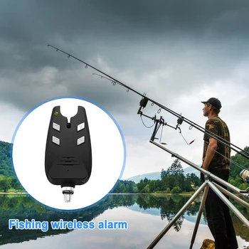 LED Sazan balık avı oltaya vurma alarmı Ayarlanabilir Ton Hacim Hassasiyet Taşınabilir Bite Alarm Gece Göstergesi Akülü Araçları Mücadele