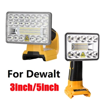 LED el feneri USB şarj aleti Dewalt Aracı için ışık 12W 18W Çalışma ışığı 14.4 V-20V Lityum li - ion pil DCB201 DCB200 Açık