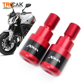 LOGO XMAX Yamaha X MAX İçin XMAX X-MAX 250 2009-2022 2012 2013 2014 2015 2016 Motosiklet Kolu El Bar Ends Gidon Sapları Sonu