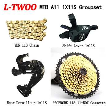LTWOO AX11 Dağ Bisikleti Groupset 11 Hız Değiştiren + Arka Attırıcı + RACEWORk 11-50TCassette + YBN 11 S Zinciri 4 Parça Set Kartal M8000