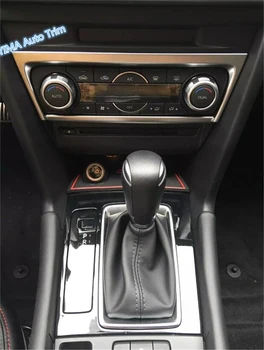 Lapetus Mazda 3 AXELA Için Hatchback Sedan 2017 2018 ABS Yüksek Kaliteli Merkezi Kontrol Klima Paneli Kapak Trim