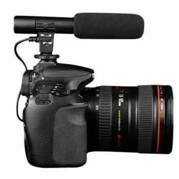 MIC - 01 Profesyonel Kamera DV 3.5 mm Harici Röportaj Stereo Mikrofon Mikrofon