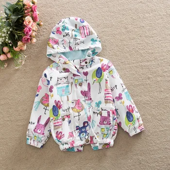 Moda Bebek Kız Ceket Bahar Sonbahar 2017 Yeni Rüzgar Geçirmez Sıcak Kapüşonlu Ceket Toddler Kız Giyim Çocuk Kız Giyim Dış Giyim coat