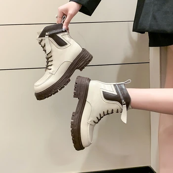 Moda ve Rahat Kauçuk Taban Ayakkabı 2022 Sonbahar Yeni Kadın rahat ayakkabılar Yüksek Kaliteli Açık kaymaz Yüksek Çizmeler 40