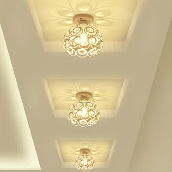 Modern kristal Led tavan lambası koridor ışıkları sundurma ışıkları yaratıcı balkon ışıkları basit giriş holü ışıkları dekor aydınlatma