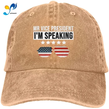 Mr Başkan Yardımcısı konuşuyorum 2020 Şapka Denim Beyzbol Kapaklar Pamuk Baba Şapka Ayarlanabilir Sandviç Şapka Unisex Sombrero De Mujer