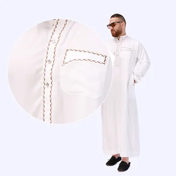 Müslüman Moda Erkekler Robe Kaftan Abayas Ropa İslamica Hombre Pakistan Arapça Jubba Thobes İslam Giyim Kaput Homme Musulman