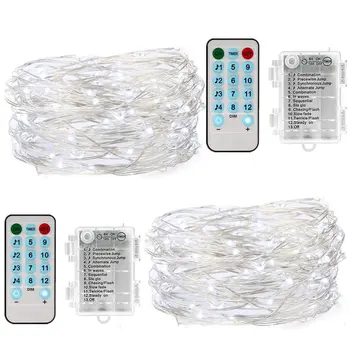Müzikal ses kontrolü bakır tel dize USB kumandalı ses aktif LED müzik dize ışıkları ev noel partisi dekorasyon