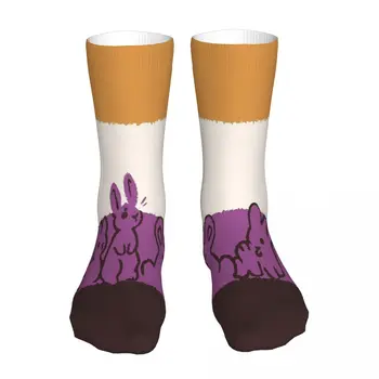 NB Bayrağı Tavşanlar LGBT Çorap Çorap Erkekler Kadınlar Polyester Çorap Özelleştirilebilir Hip Hop