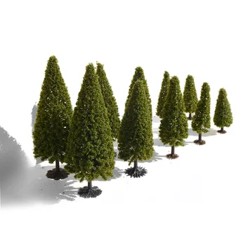 Noel Ağacı Yapay Çam Yapay Yeşil Ağaçlar Peyzaj Demiryolu Manzara 15 adet Ev Ofis Süsleri Bahçe Zanaat Modeli