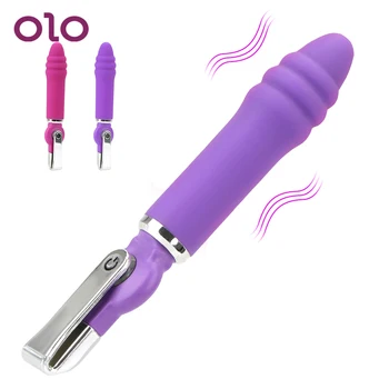 OLO Yapay Penis Vibratör 20 Frekans Dişli Vibratör Klitoris Stimülatörü g-spot Masaj Silikon USB Şarj Seks Oyuncakları Kadınlar için