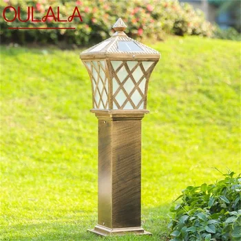 OULALA Açık Güneş çim ışığı Retro Bahçe lamba aksesuarı LED Su Geçirmez Dekoratif Ev Avlu için