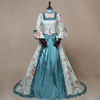 Ortaçağ Rönesans Kadın Saray Vintage viktorya dönemi tarzı elbise Kıyafeti Cosplay Kostüm