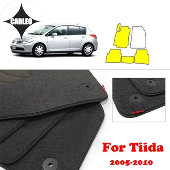 Oto Paspaslar Fit Nissan Tiida 2005-2010 İçin Süet Halı LHD Araba Adanmış çevre koruma malzemesi Çok renkler
