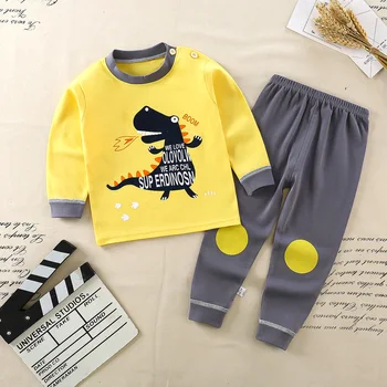 Pamuklu Yürümeye Başlayan Bebek Giysileri Setleri 2 adet Kız Erkek Sonbahar Giyim Seti Üstleri + Tayt Pantolon çocuk pijamaları Bebek Seti Kıyafetler 1-8Y