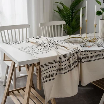 Pamuklu masa Örtüsü Bohemian Masa Örtüsü Masa Örtüsü Masa Örtüsü Çizgili Tasarım Oturma Odası Ev Dekorasyon İçin Mantel Mesa