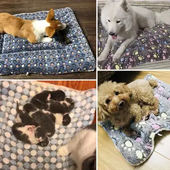 Pet Mat Kalınlaşma Sıcak Sonbahar Kış Kedi köpek battaniyesi kaymaz Yastık Yumuşak evcil hayvan battaniyesi Yatak Aksesuarları Pet Malzemeleri